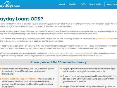 Payday Loans ODSP image