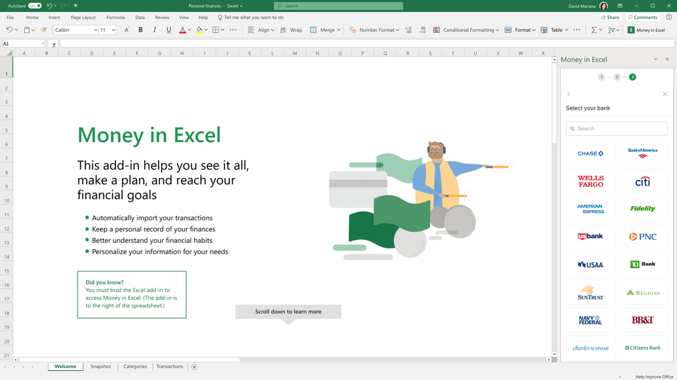 money in excel microsoft