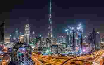 Dubai Skylines at night