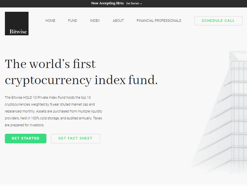 cryptocurrency assets management fund for hnw and institutions