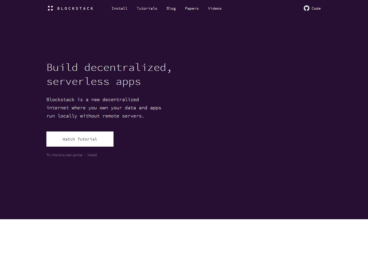 Blockstack Build decentralized, serverless apps