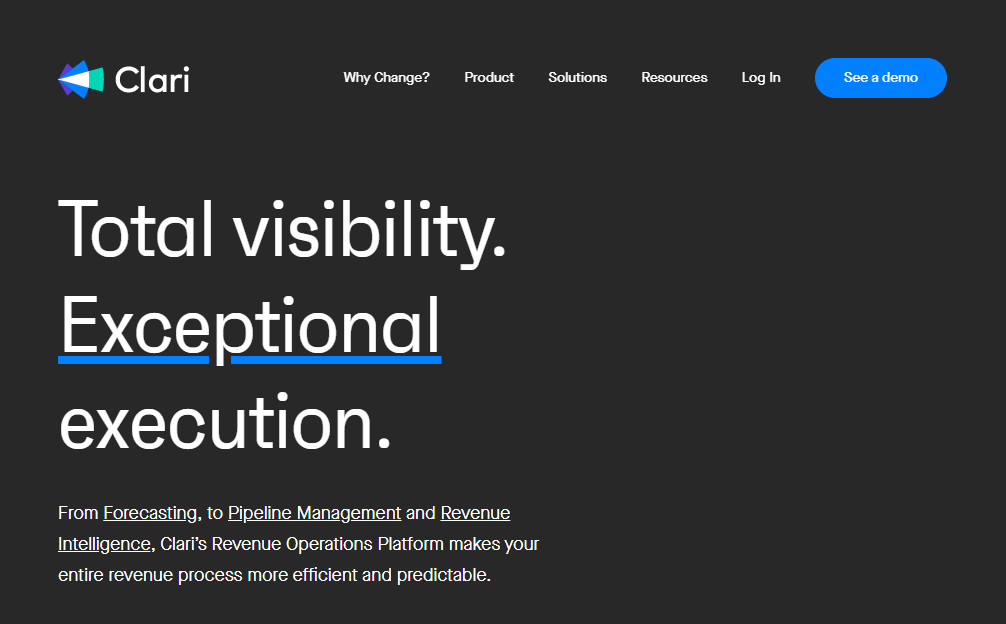 Clari: Take control of your revenue.
