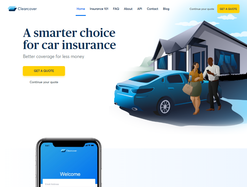 Clearcover Clearcover makes it easy to get reliable car insurance in
