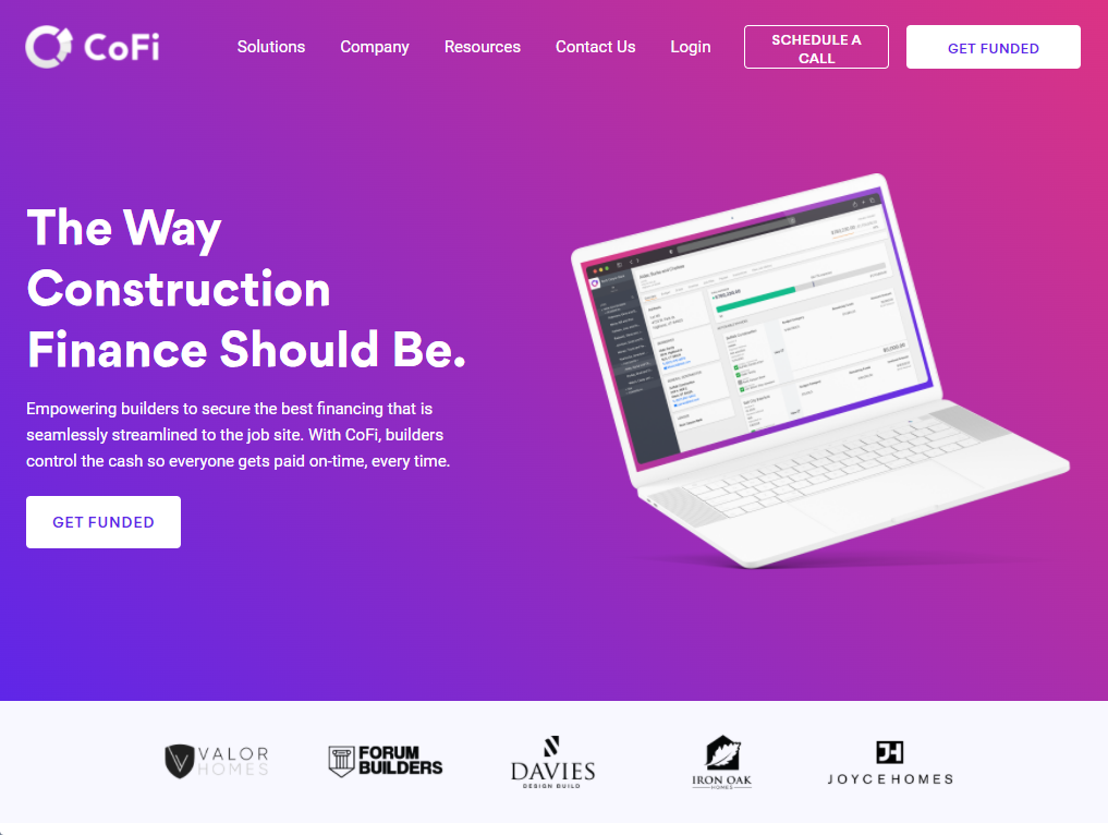 CoFi The Way Construction Finance Should Be.