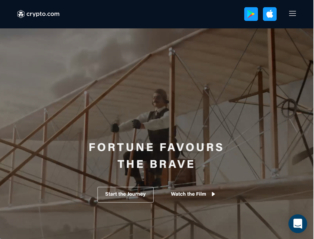 crypto.com fortune favors the brave