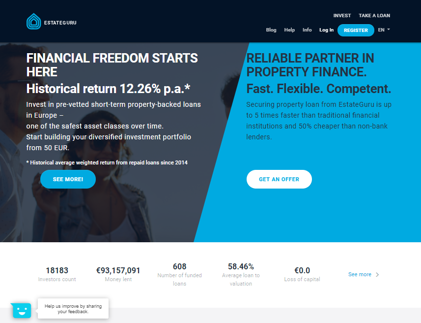 EstateGuru EstateGuru is the leading European marketplace for shortterm, propertybacked loans.