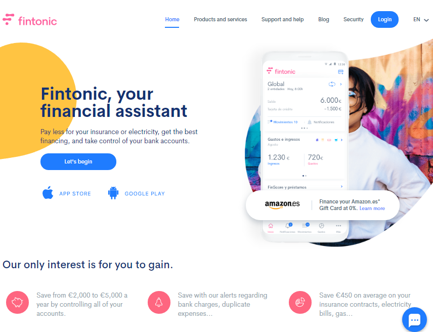 Fintonic: Fintonic helps you know what happens to your money. And it's ...