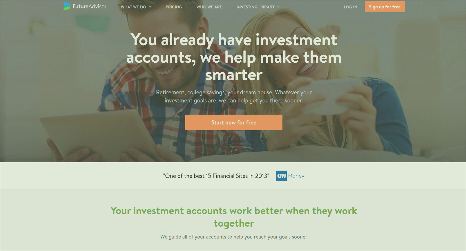 FutureAdvisor: You already have investment accounts, we help make them ...