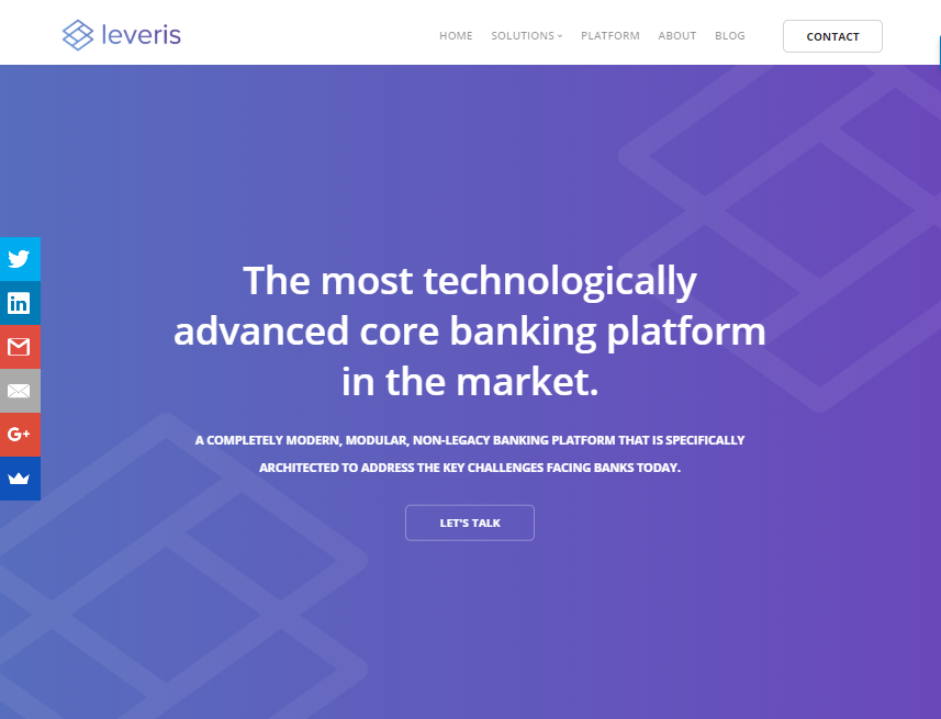 Leveris Delivers fullstack, standalone, core bank and lending platforms