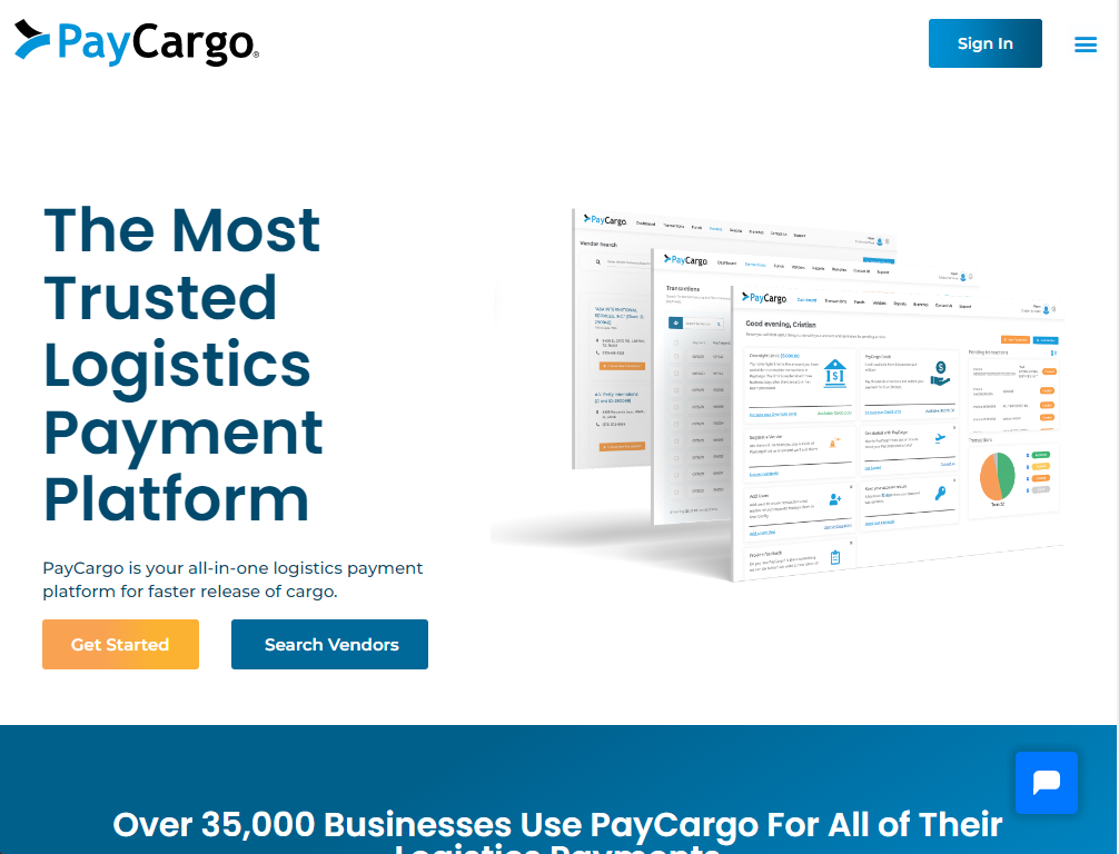 PayCargo The Most Trusted Logistics Payment Platform.