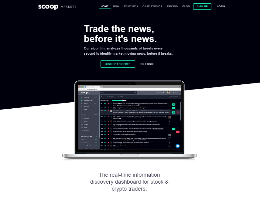 Scoop Markets Trade the news, before it's news